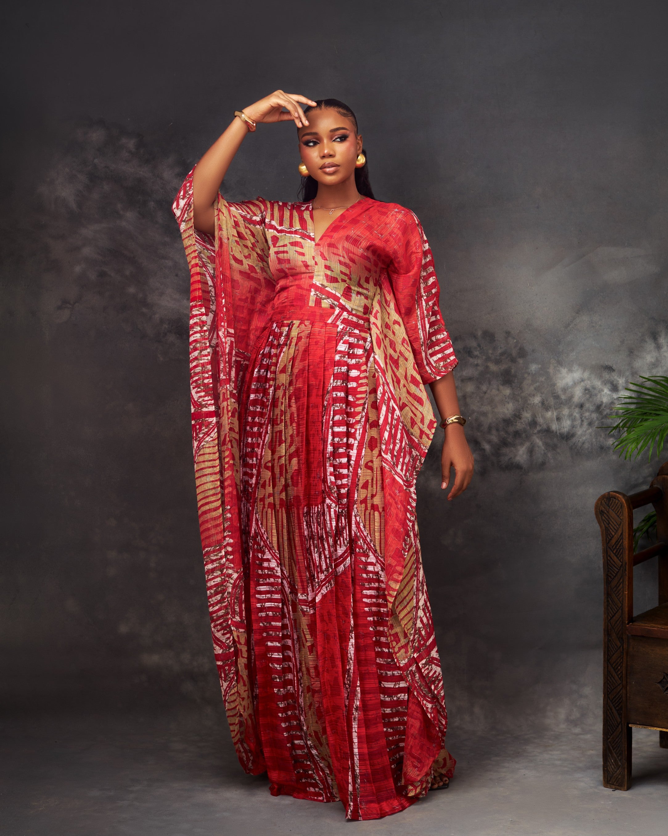 Aoife Dress in chiffon by CONCU BY CM — Nigerian fashion Lagos, sizes 8–22
