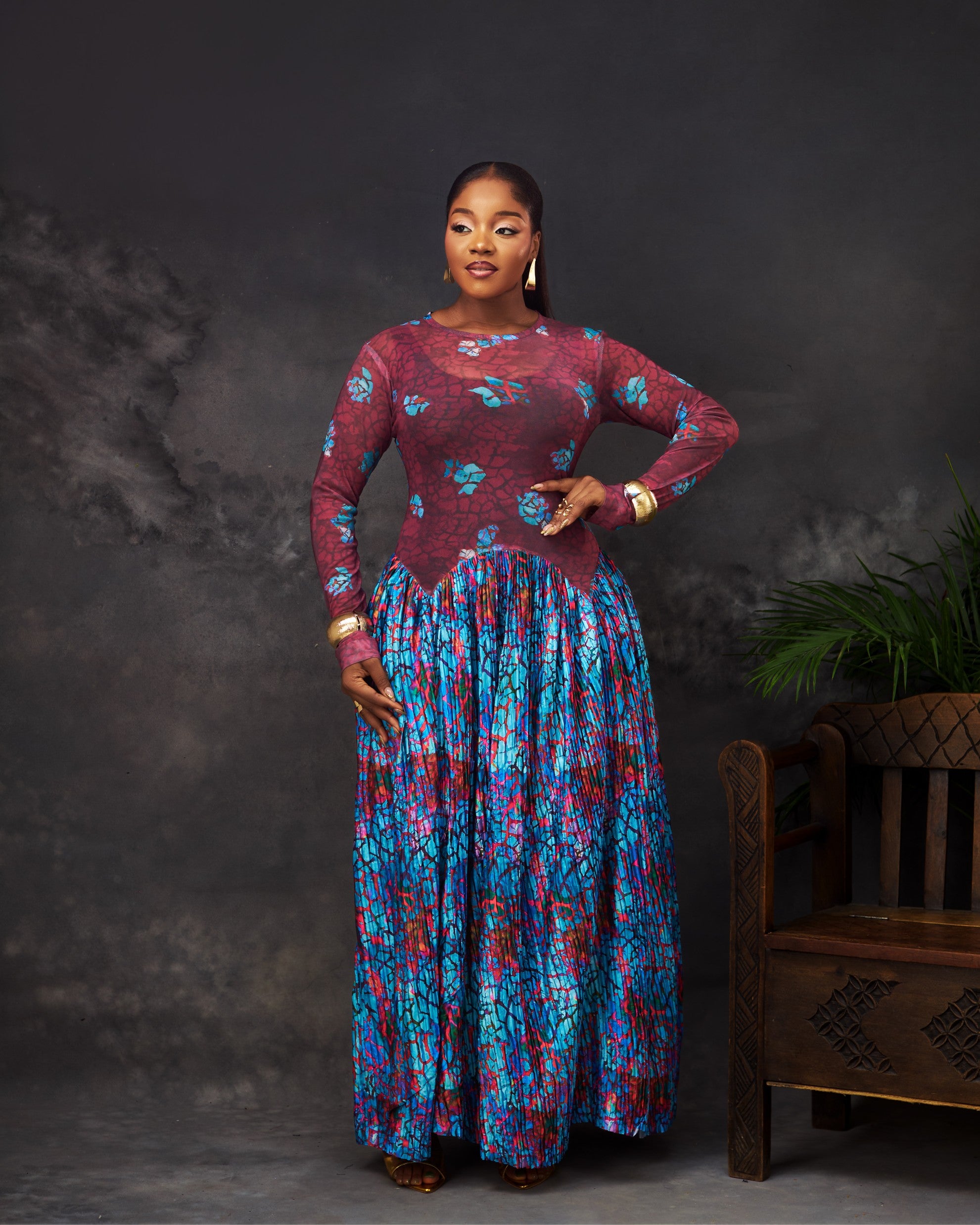 Cielo Mesh Dress in mesh by CONCU BY CM — contemporary Nigerian fashion Lagos, sizes 8–22