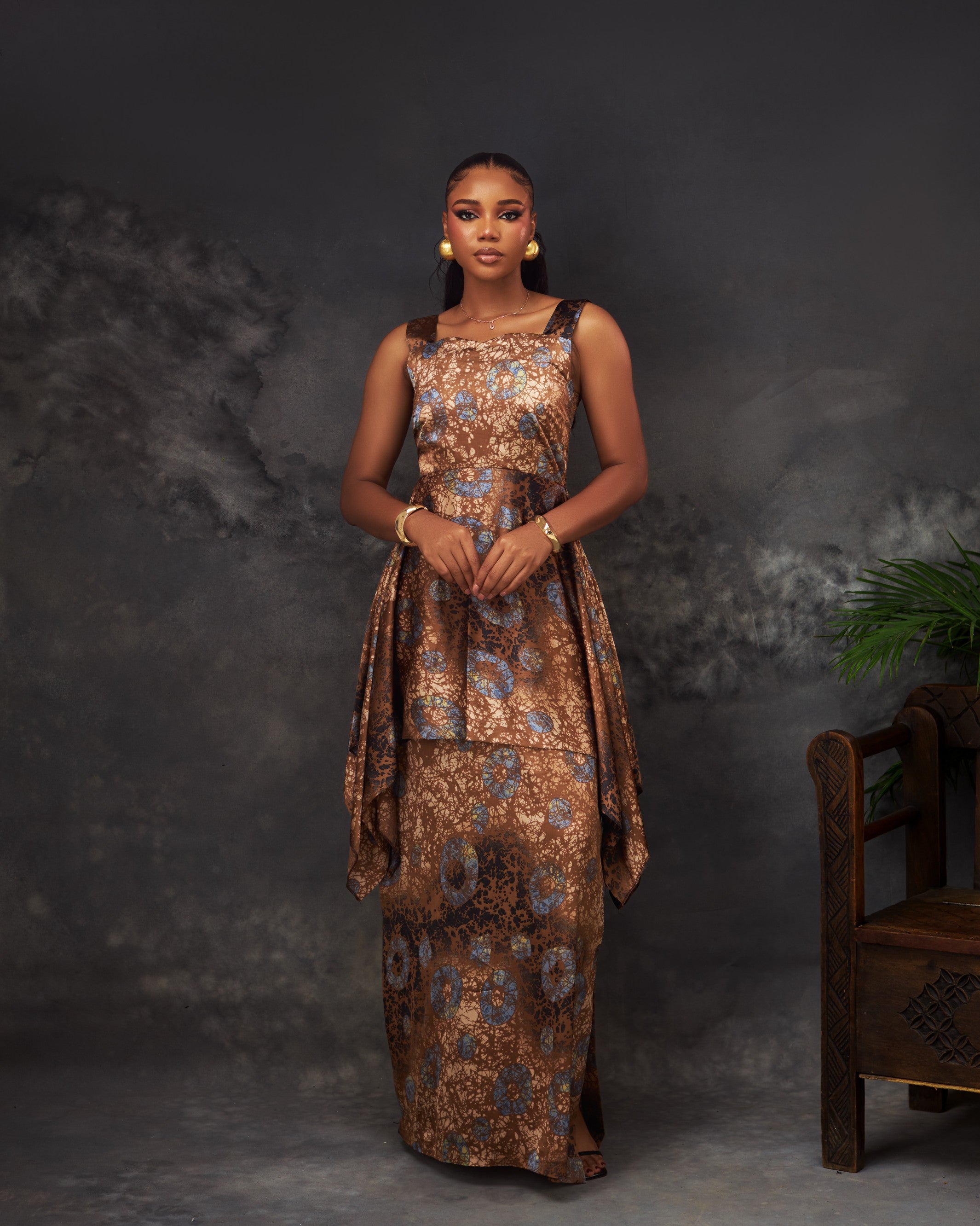 Ivy Dress in silk by CONCU BY CM — contemporary Nigerian womenswear Lagos, sizes 8–22