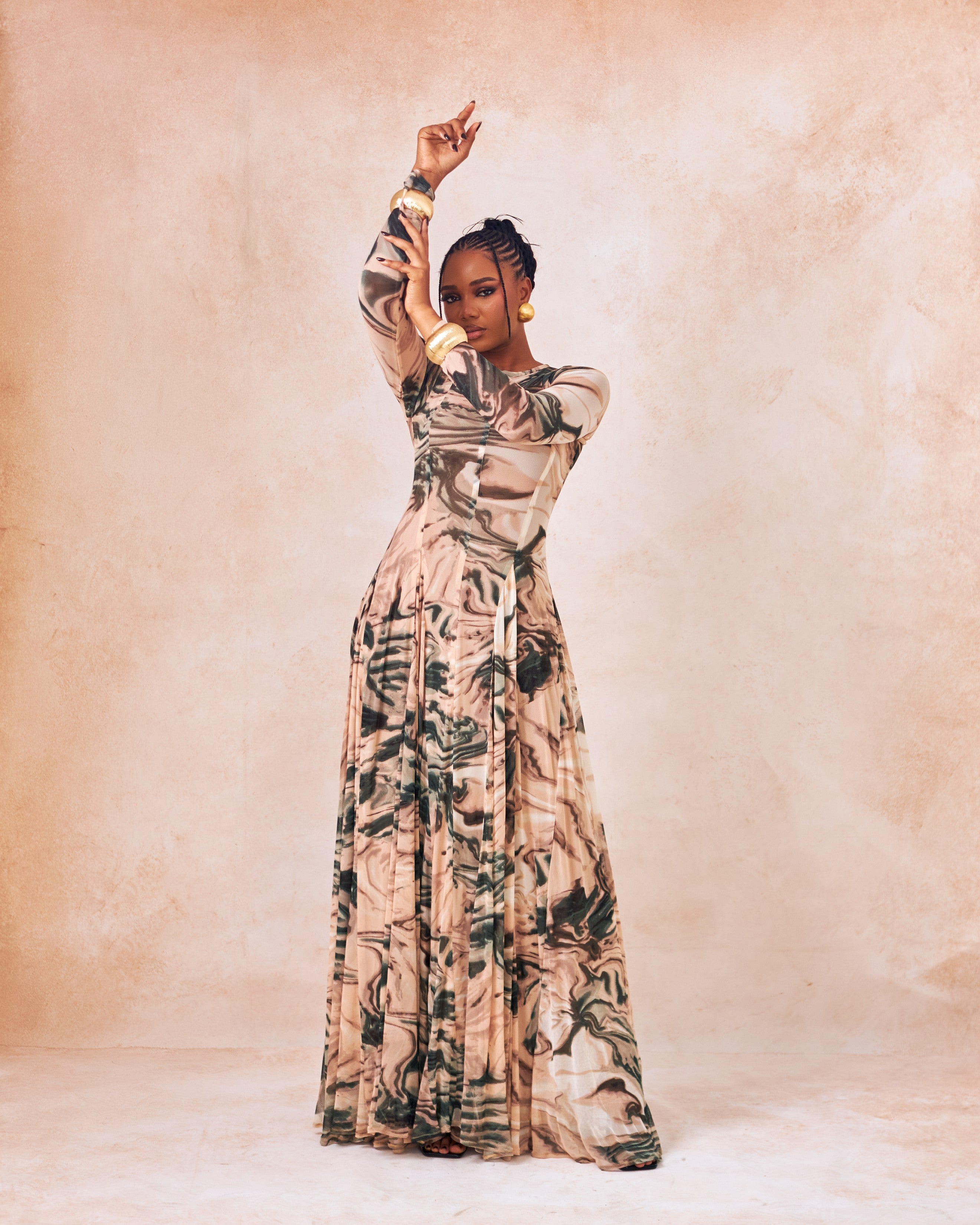 Mara Mesh Dress in mesh by CONCU BY CM — contemporary Nigerian fashion Lagos, sizes 8–22