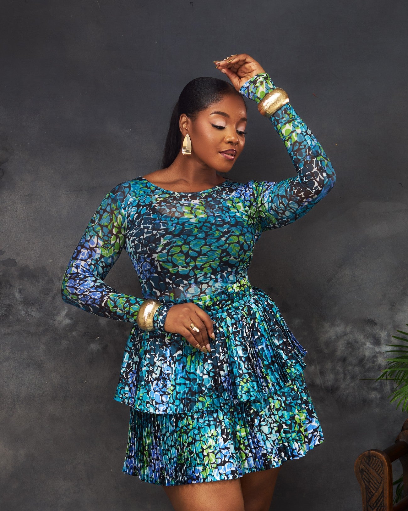 Ula Mesh Set in mesh by CONCU BY CM — contemporary Nigerian fashion Lagos, sizes 8–22
