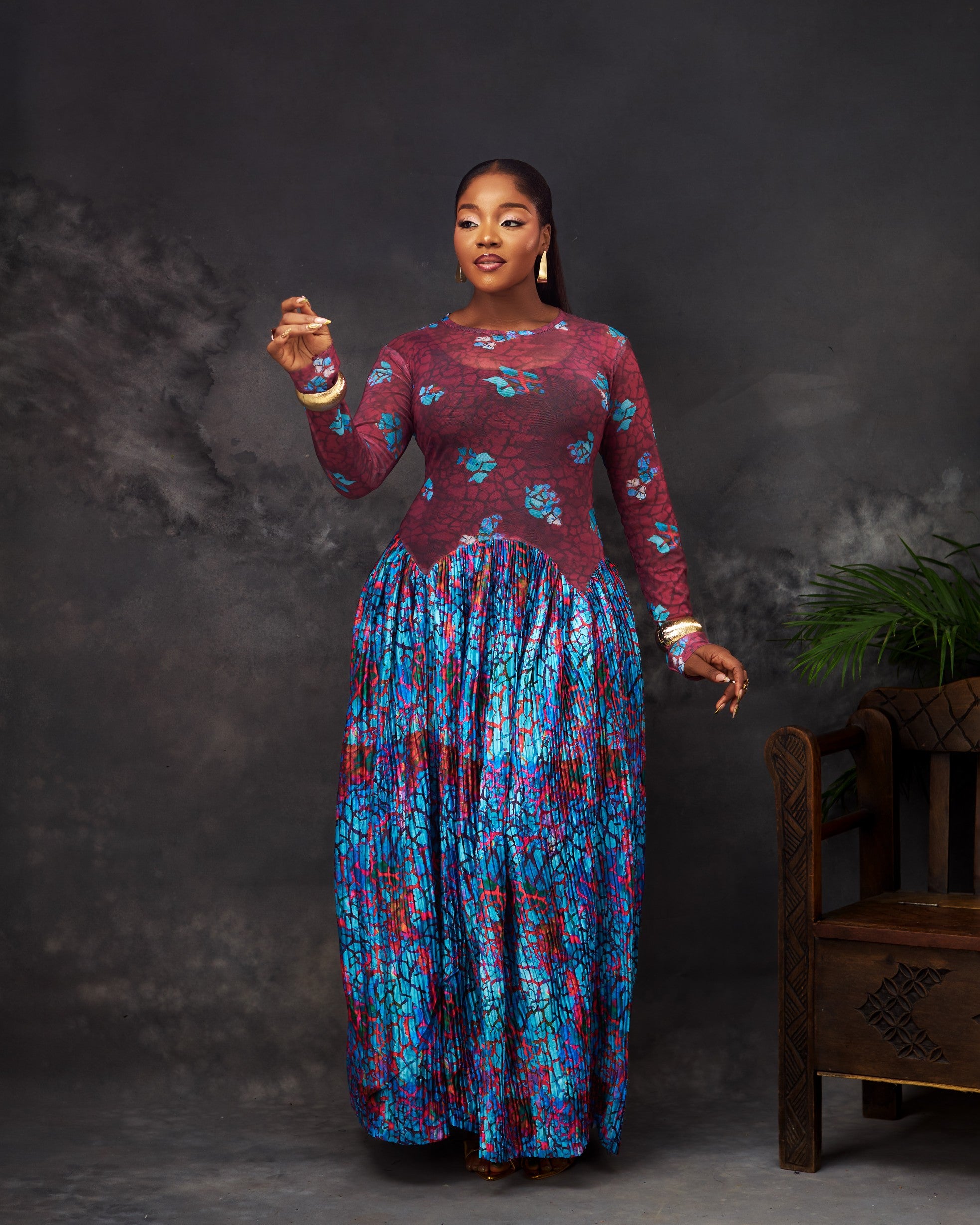 Cielo Mesh Dress in mesh by CONCU BY CM — contemporary Nigerian fashion Lagos, sizes 8–22