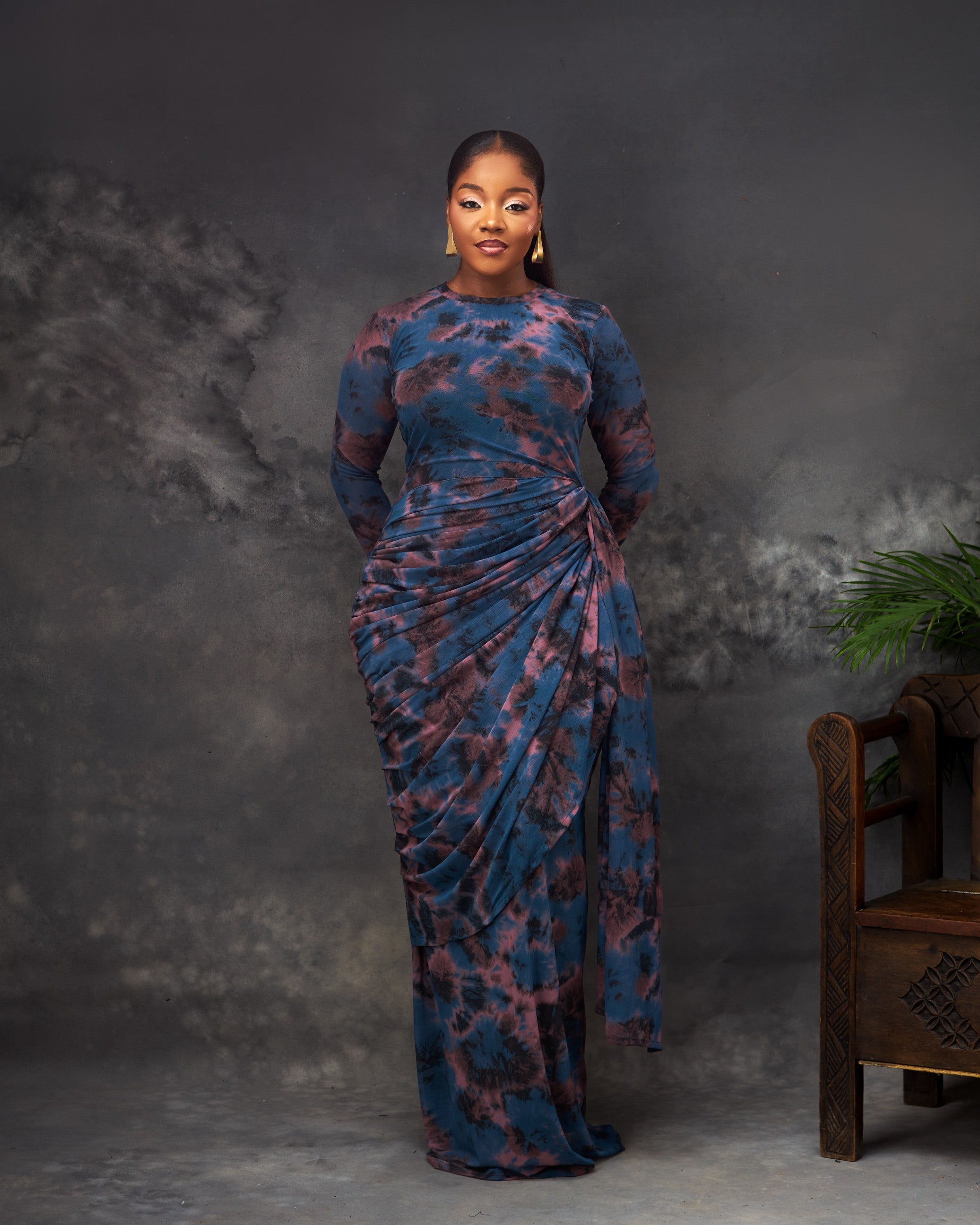 Nma Dress in mesh by CONCU BY CM — contemporary Nigerian fashion Lagos, sizes 8–22