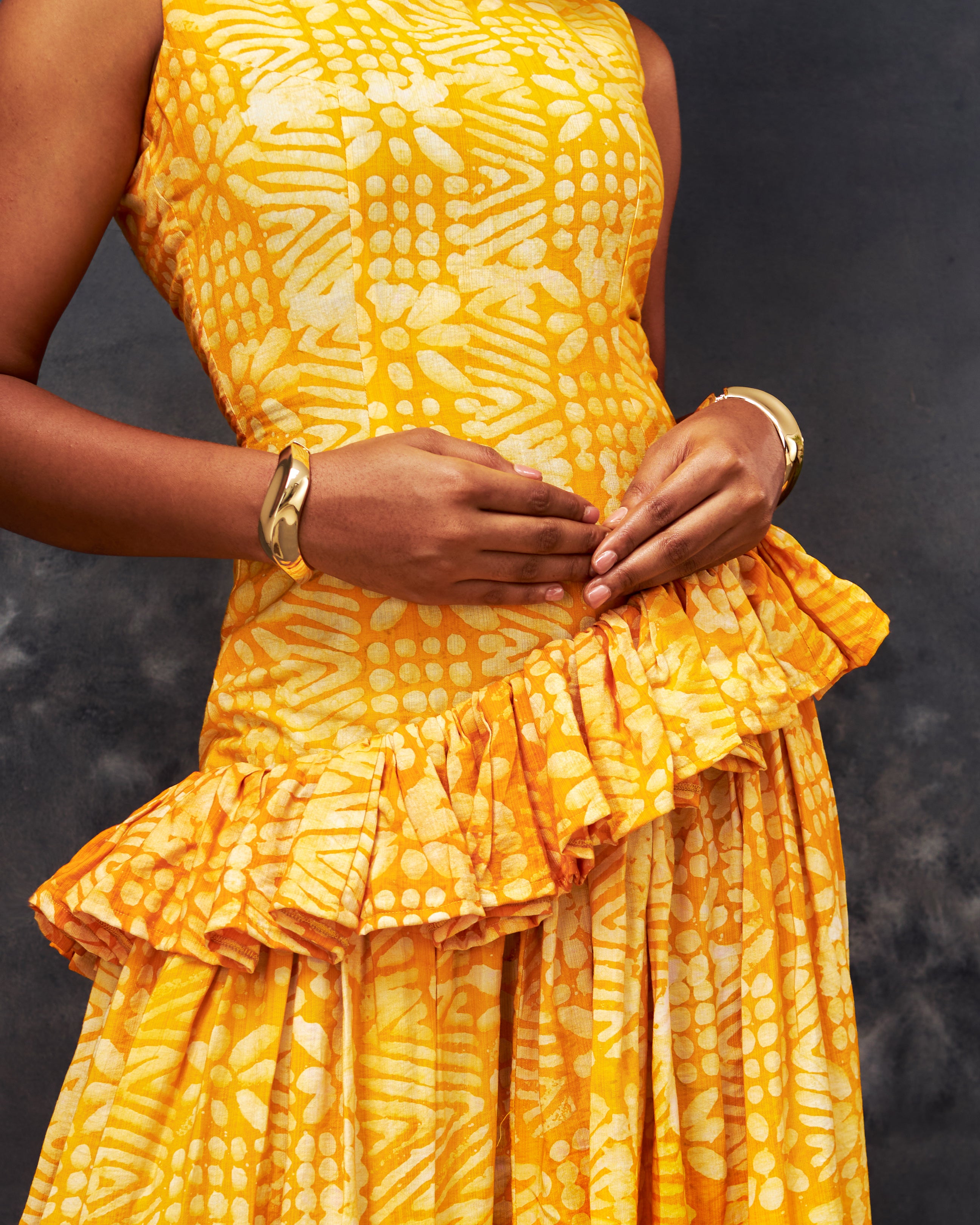 Odimma Dress in Adire hand-dyed fabric by CONCU BY CM — Nigerian fashion Lagos, sizes 8–22