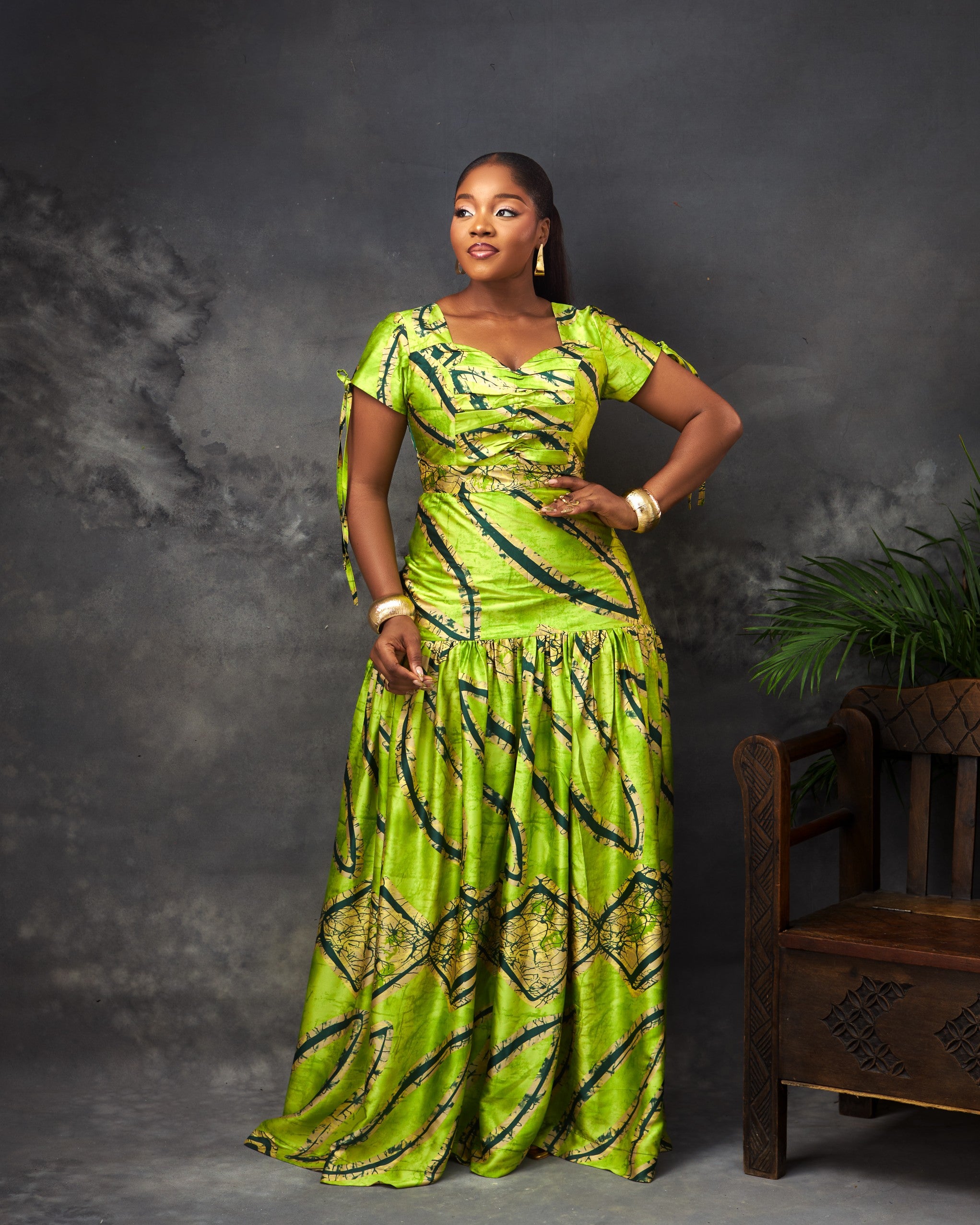 Ora Dress in silk by CONCU BY CM — contemporary Nigerian womenswear Lagos, sizes 8–22